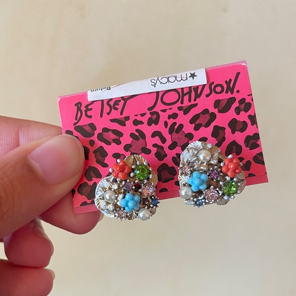 Betsey Johnson Multicolor Heart Earrings - Picture 5 of 5